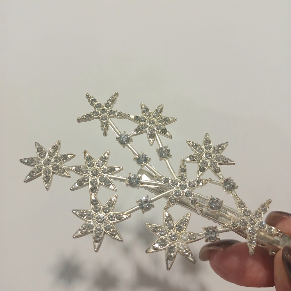 Beautiful Silver Star Hair Clip - Picture 5 of 6